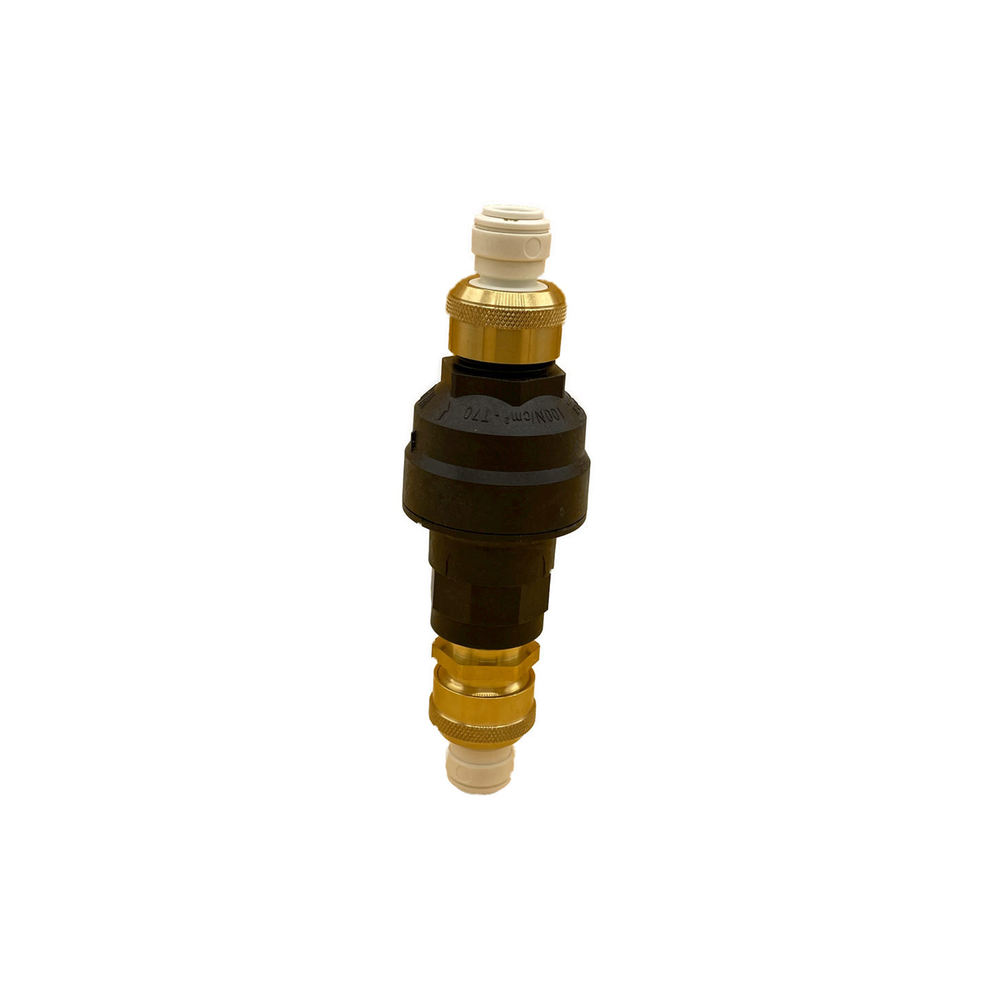 Water Block water leak shutoff kit with 3/8" easy connect fittings for 3/8" water lines. For appliance leak protection.