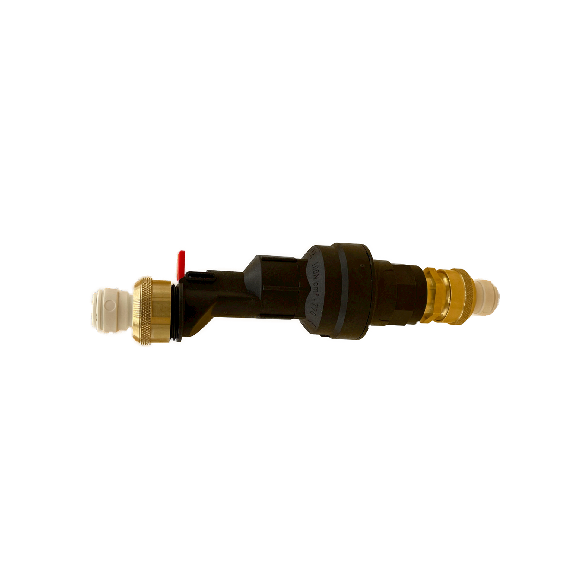 3/8" Water supply line leak shutoff kit. Water Block, Reset Device, & 3/8" brass fittings for easy installation.