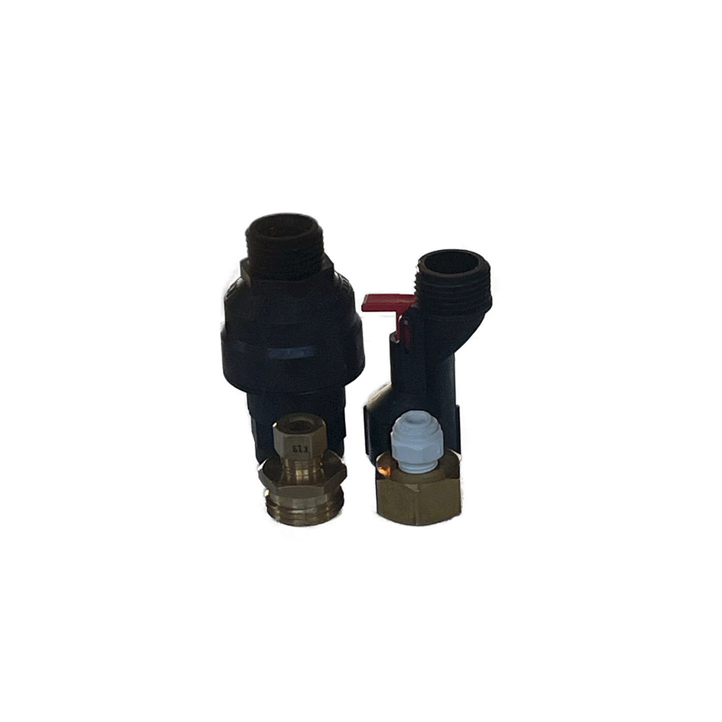 Water Block, Water Block Reset Device, John Guest Quick Connect, and 1/4" water supply line fitting to protect your home from water damage caused by leaks and floods. Easily reset the Water Block without disassembling the water supply line. The Water Block is a great way to protect your home from water damage, especially for applications such as refrigerators, ice makers, commercial coffeemakers, water dispensers, water coolers, bidets, under-sink filtration systems, plant watering systems, and humidifiers.