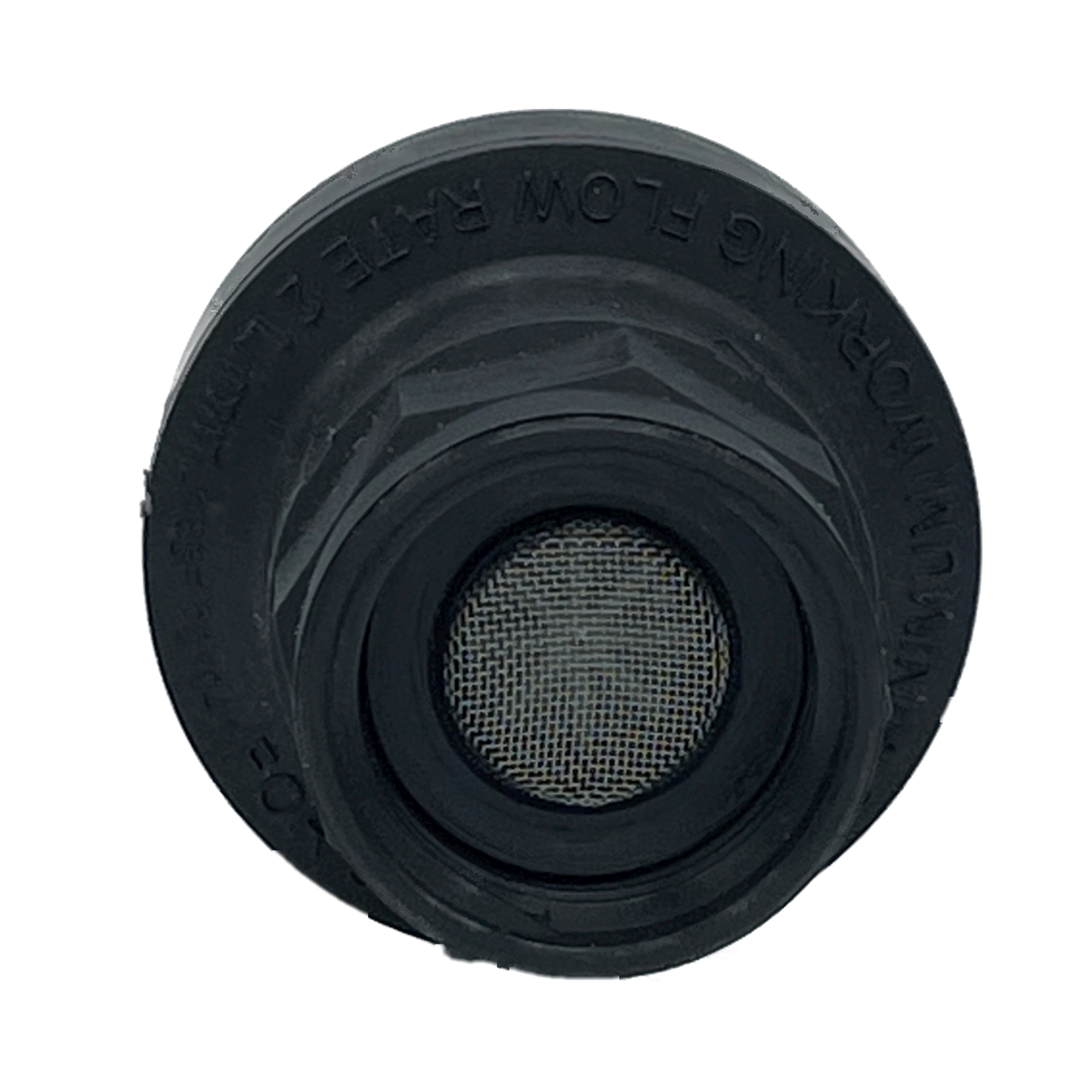 The inlet side of the Water Block. The mesh screen prevents contaminants from entering the device and causing interference with the measurement system. Internal water dial that measures water flow and will close a valve if a water volume exceeds the desired setting.