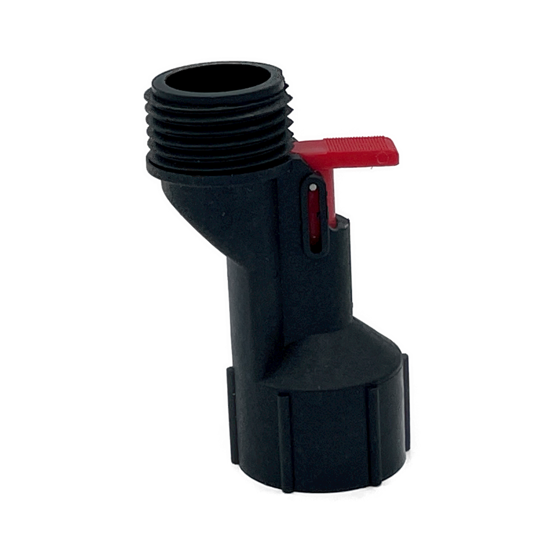 Side view of the Water Block Reset Device. The device allows the Water Block to resume water flow in the event of activation without the need of disassembling the water supply assembly.