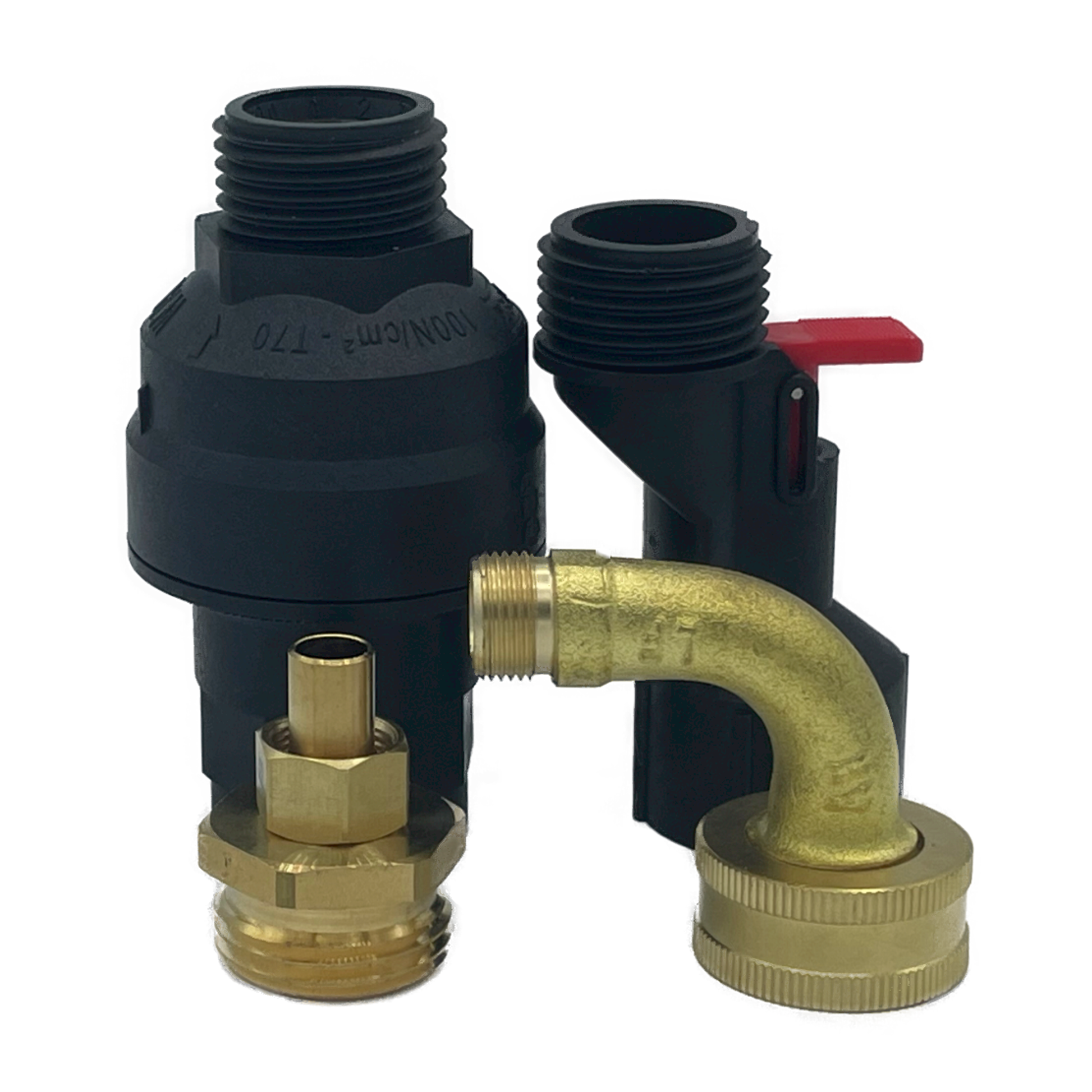 Water Block, Water Block Reset Device, 3/8" to 3/4" Brass Dishwasher, and 3/4" to 3/8"  Brass Stem Adapter All In One Kit For Toilet Leak Prevention..