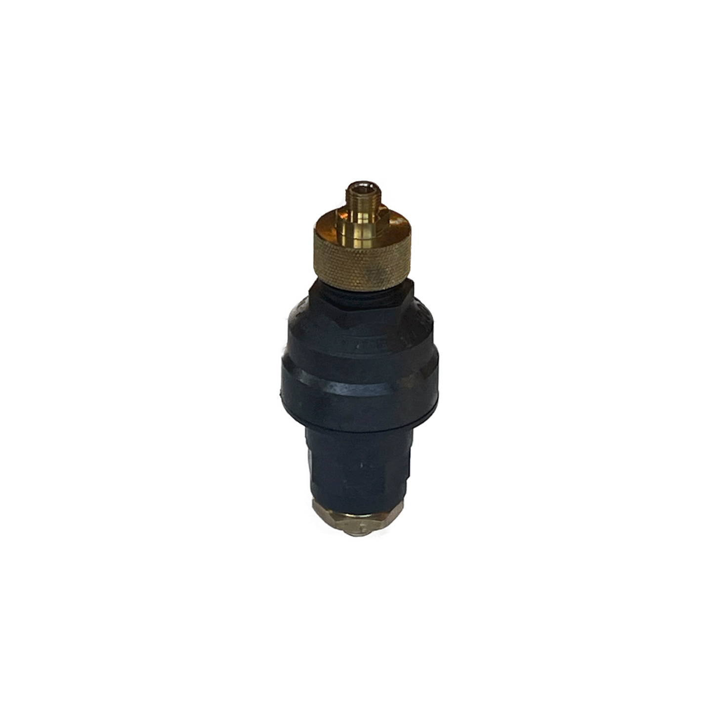 A picture of the Water Block and the 1/4" water supply line fittings. The Water Block is an automatic mechanical device that protects your home from water damage caused by leaks and floods. It adapts directly to 1/4" connections and 1/4" water supply lines. The 1/4" water supply line fittings are used to connect the Water Block to your water supply line.