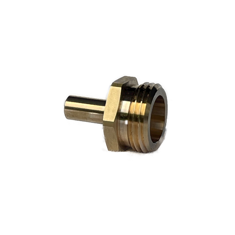 Brass fitting to connect the Eltek Water Block water leak prevention device to a toilet or faucet. 3/8" connection.