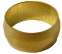 .375 inch Brass Ferrule for Compression Nut. Also known as brass sleeve. Used in plumbing and connecting to 3/8" male valves.