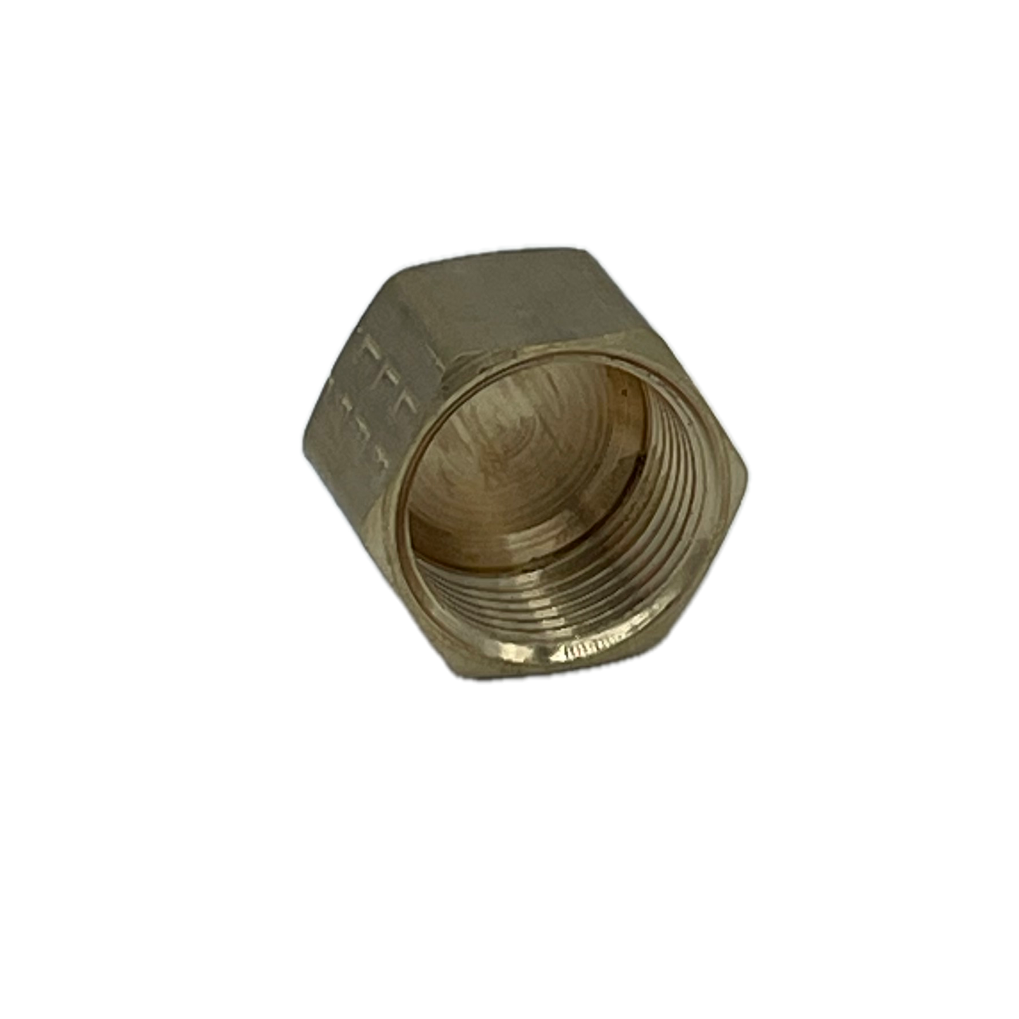 3/8" Solid brass compression cap for plumbing. 
