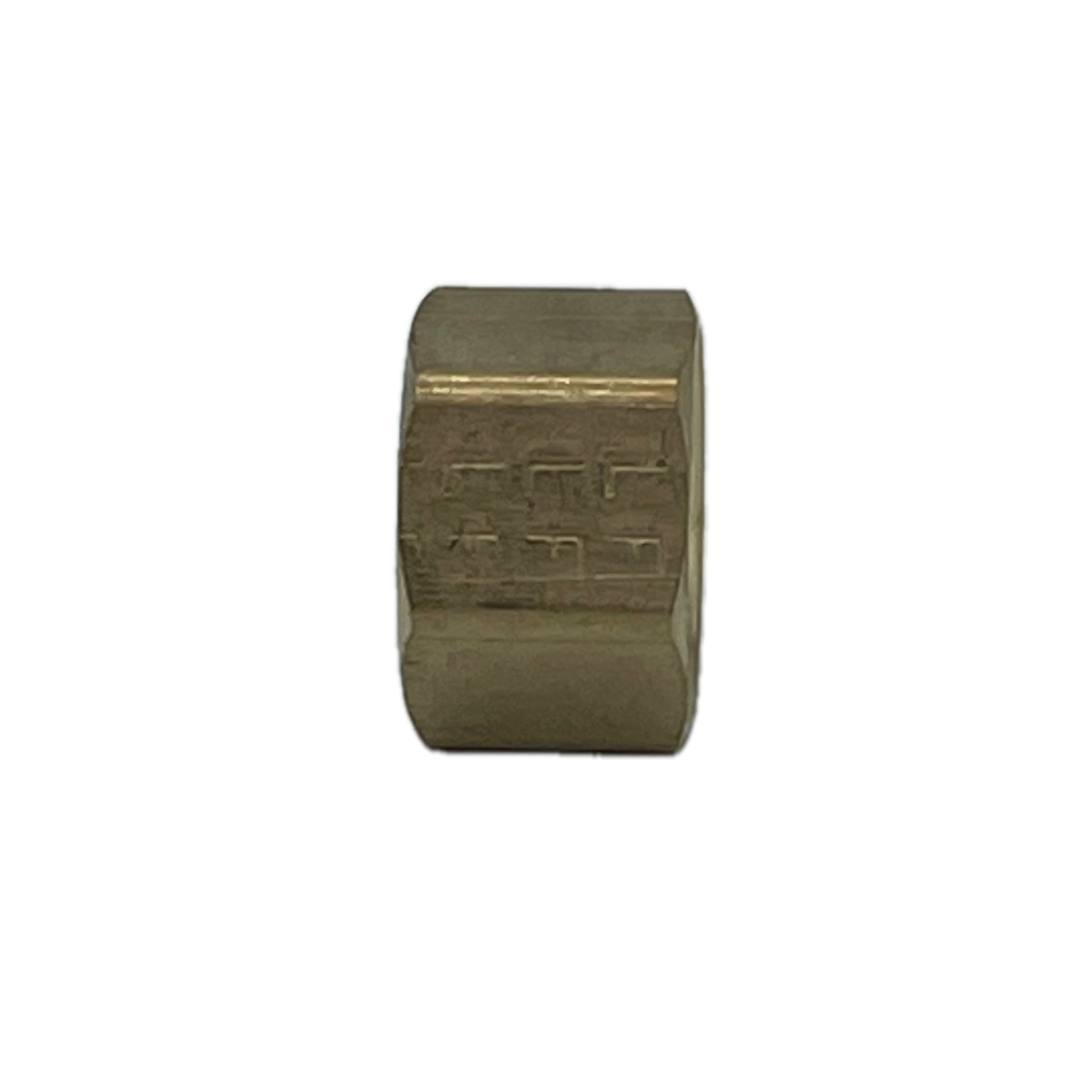 3/8"Brass compression cap for plumbing applications.