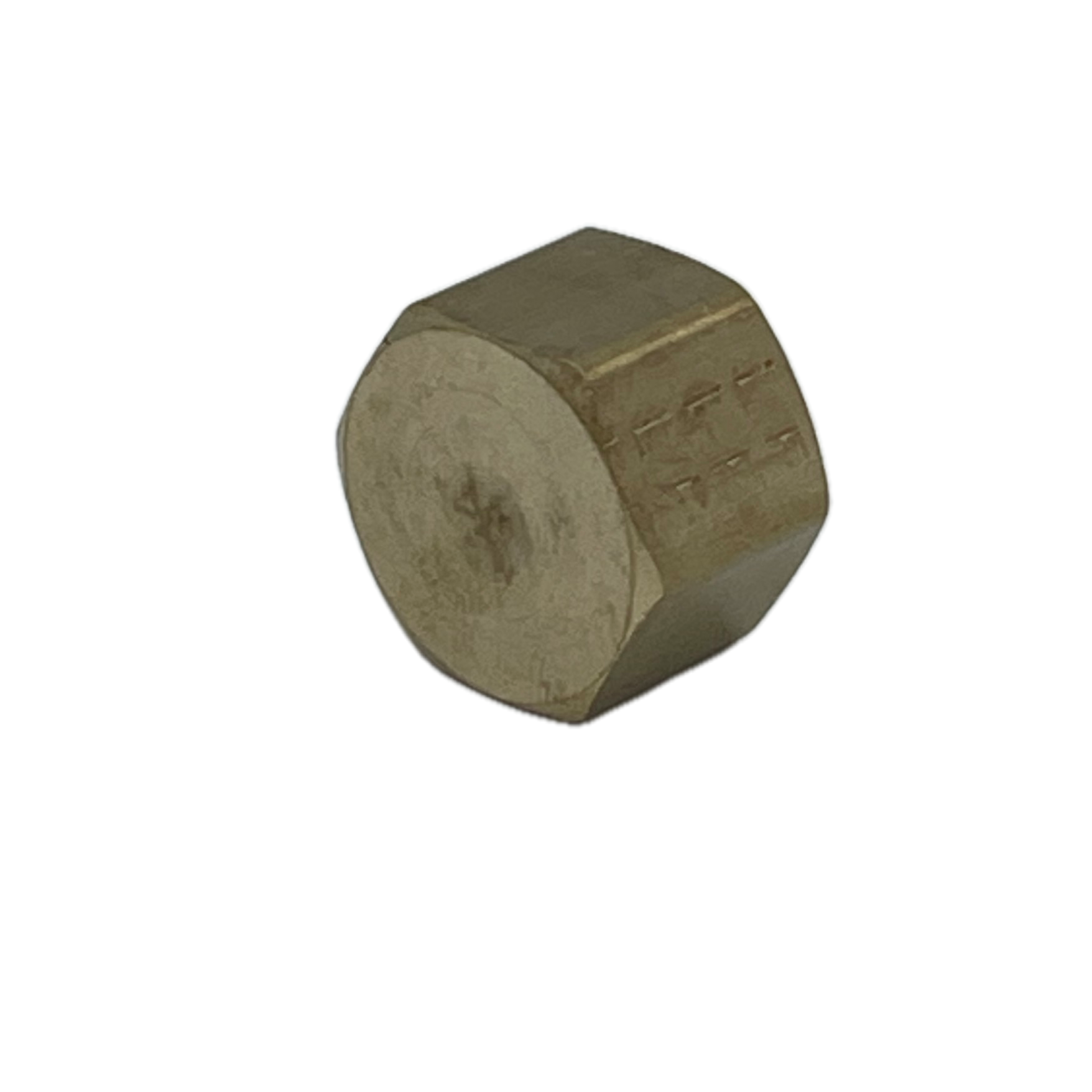 3/8" Solid brass compression cap for plumbing systems.