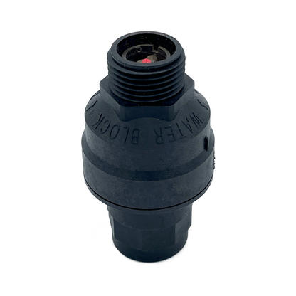 Picture of the ELTEK Water Block which is a water leak prevention device that can be easily installed on a water supply line that feeds a appliance or water application.