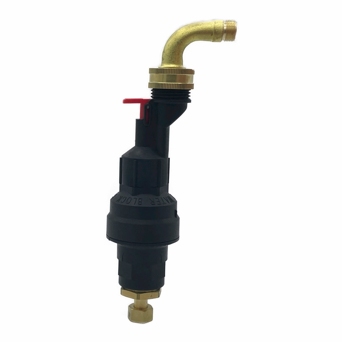 A water shutoff technology for stopping running toilets. The device installs directly on the water supply shutoff valve and connects to a 3/8" toilet hose.  Stops flapper leaks, water overflows, burst hoses, and other running water issues.